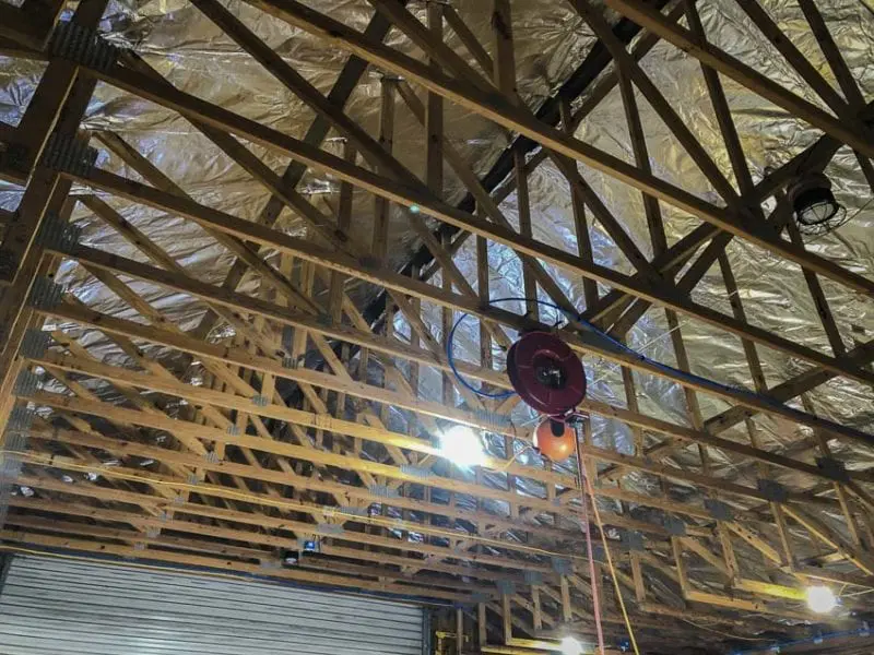 Completed radiant barrier installation